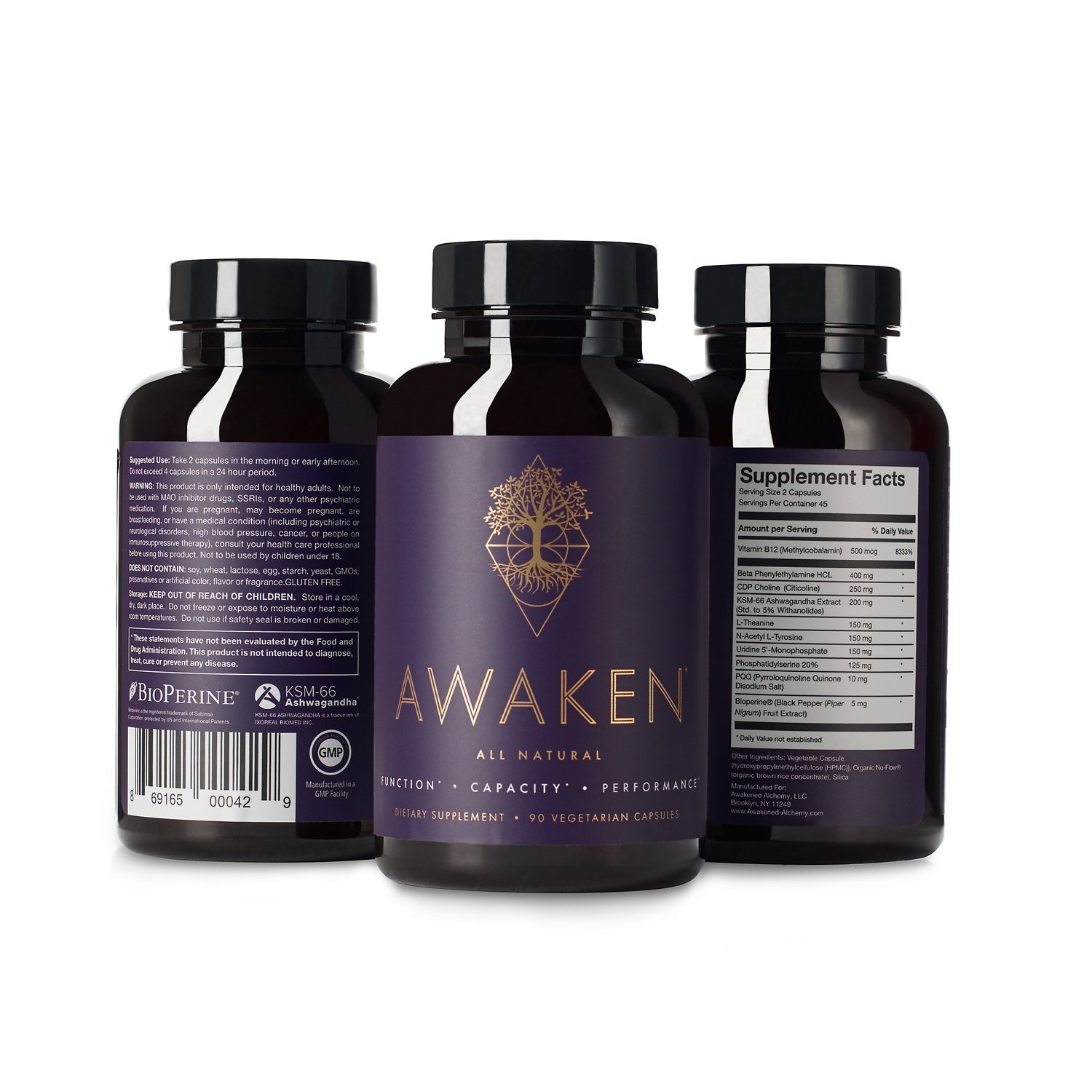 Awaken Supplement Facts